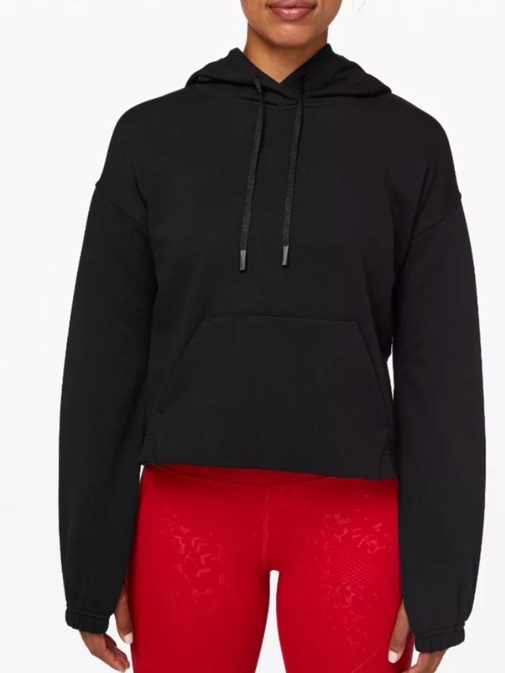 Lululemon Black Cropped Hoodie Stronger As One Size 6

Description: - Picture 6 of 9